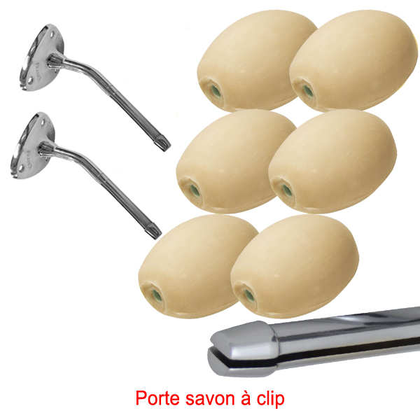 Savon vert rotatif Tea Tree and Mint Provendi avec porte-savon chromé à vis